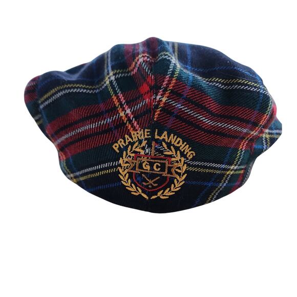 Prairie Landing Wool Plaid Golf Cap ? Scottish Tartan Newsboy Hat Beret NEW main image 7